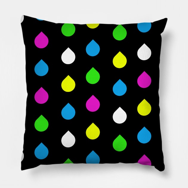 Multicolor Rain Pillow by yayor