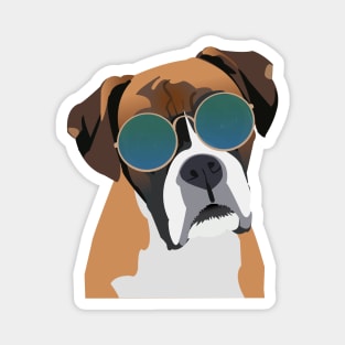 Boxer Dog Wearing Sunglasses Magnet