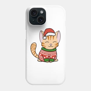 Christmas Sweater Orange Tabby Cat Phone Case