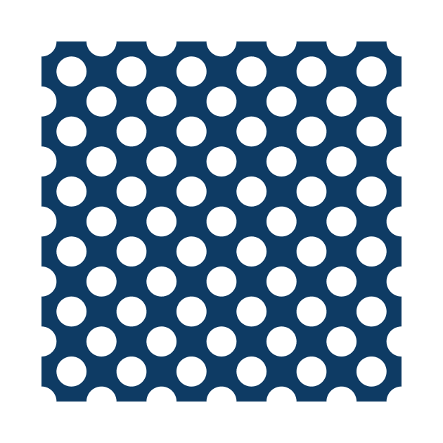 Navy Blue Polka Dots, Polka Dot Pattern, Dots by Jelena Dunčević
