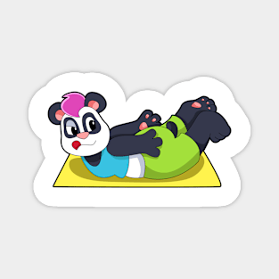 Panda at Yoga on Yoga mat Magnet