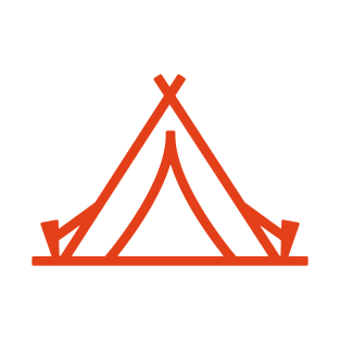 Minimal Orange Tent T-Shirt