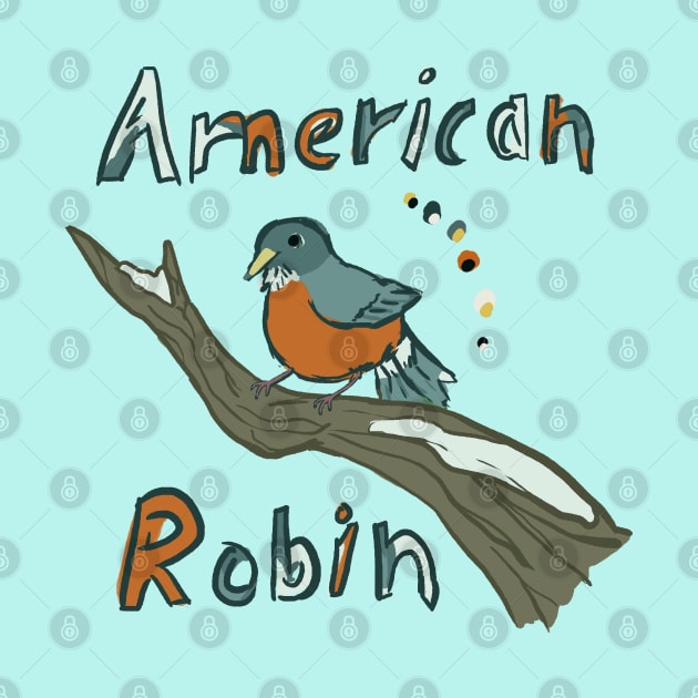 Funky American Robin by DiamondsandPhoenixFire