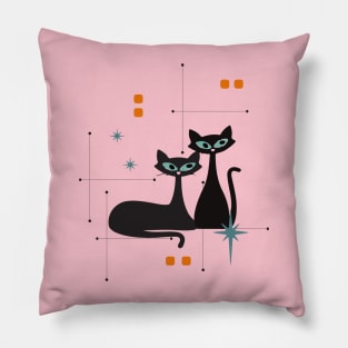 Twin Atomic Cats Pillow