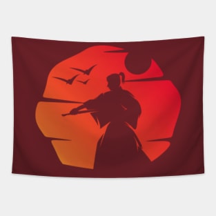 Sunset samurai Tapestry