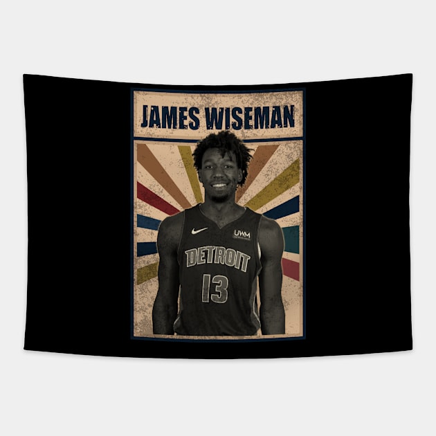 Detroit Pistons James Wiseman Tapestry by RobinaultCoils