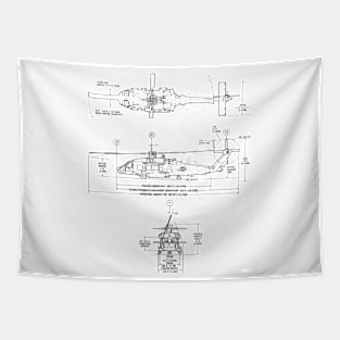 Fasbytes Aviation Black hawk blueprint Tapestry