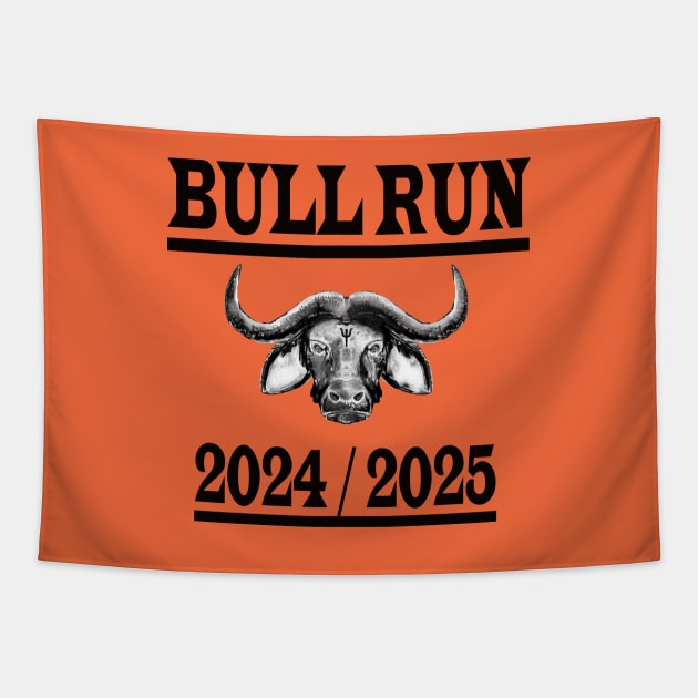 Bull Run Crypto Currency Bitcoin Tapestry by PlanetMonkey