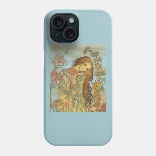 Pre-Raphaelite Girl 2 (Blue) Phone Case