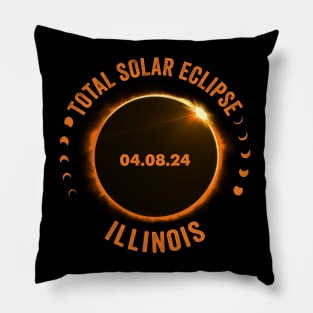 Illinois Total Solar Eclipse 2024 American Totality April 8 Pillow