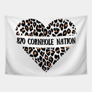 870 Heart Large Font Tapestry