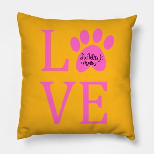 Dog Paw Cat Paw heart love puppy foot kitten Animal symbol Pillow