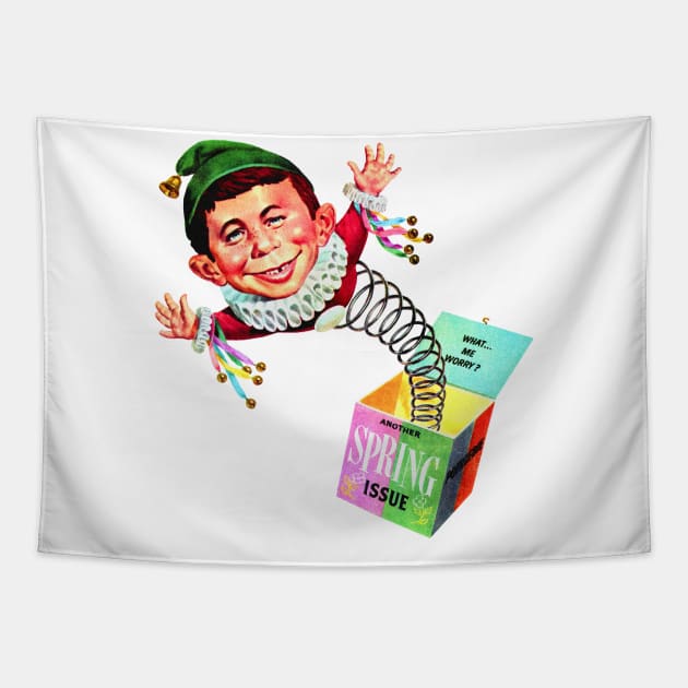 Mad Christmas Vintage Tapestry by Selfish.Co