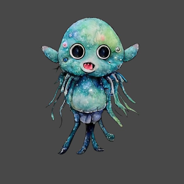 Cute Sea Alien Monster by Fluffypunk