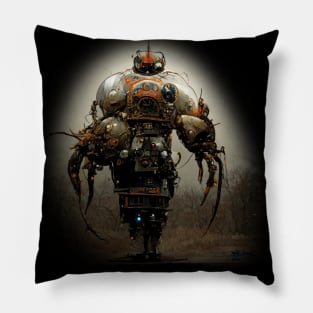 Ancient Rusty Cyborg Cockroach Pillow