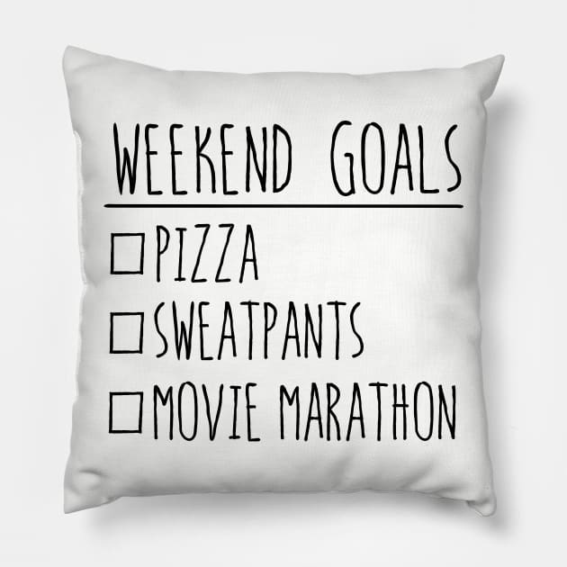 Weekend Goals Pillow by DetourShirts