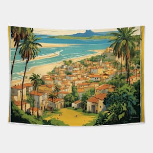 Salvador Bahia Brazil Vintage Tourism Travel Poster Art Tapestry