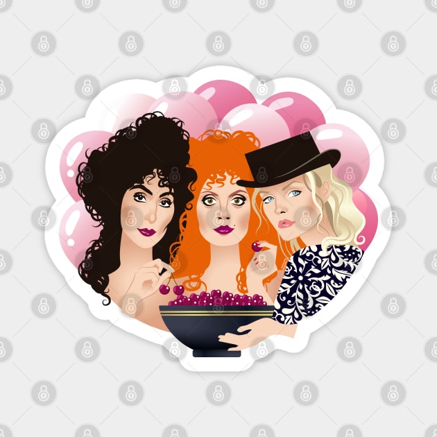 witches of eastwick Magnet by AlejandroMogolloArt