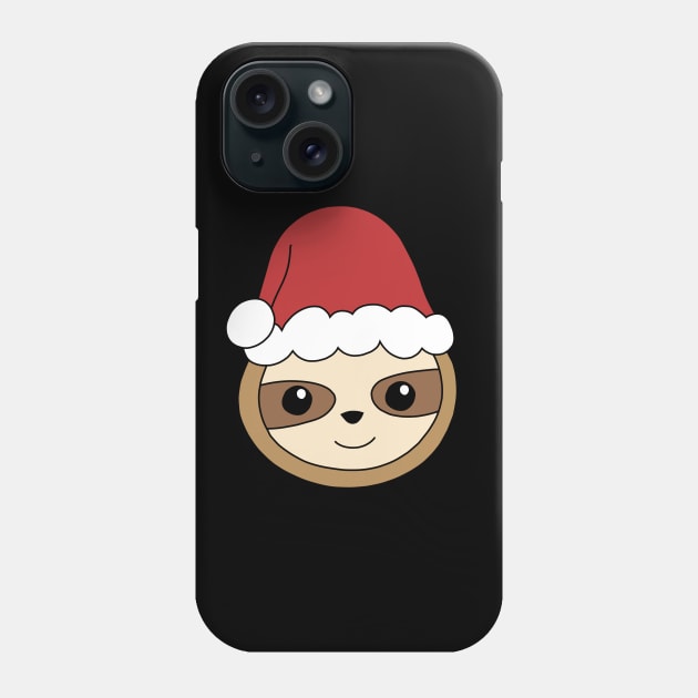 Cute Santa Sloth Phone Case by pako-valor