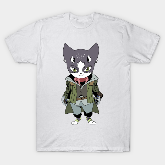 Nyanta Cat Shiroe Friend - Log Horizon Anime - T-Shirt