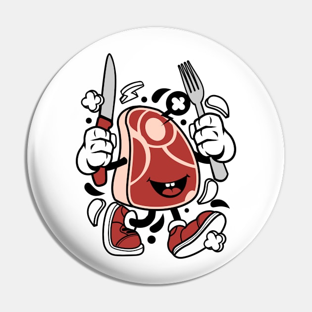 Meat Cartoon Style Pin by p308nx