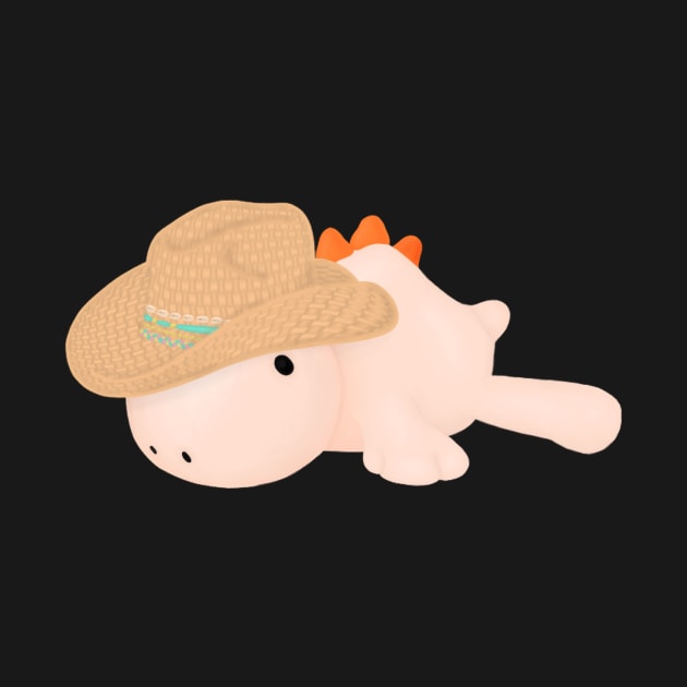 Plessie the Pink Cowgirl Dinosaur by FnsShop