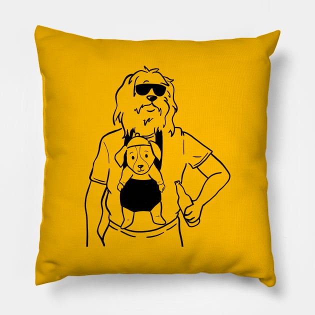 DOG VEGAS Pillow by CharlieCreator