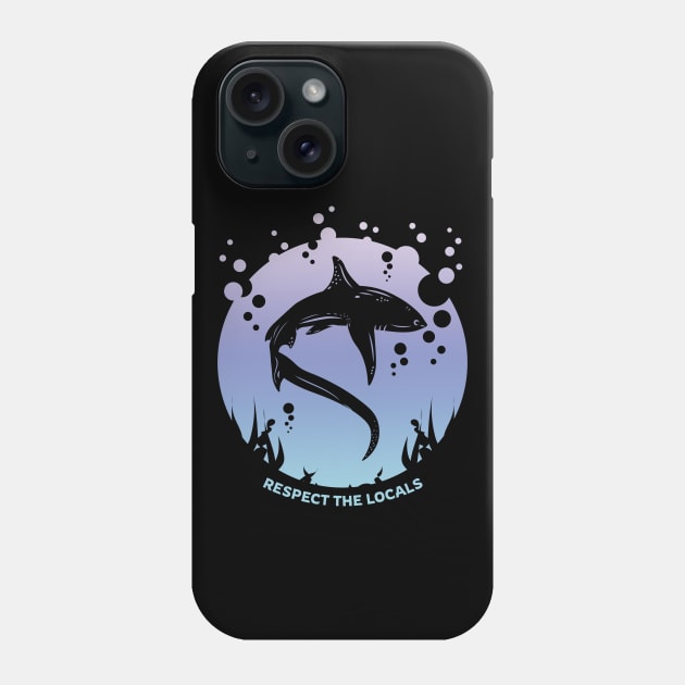 Respect the Locals - Shark conservation Phone Case by TMBTM