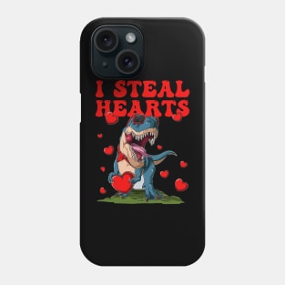 I Steal Hearts Valentines Day Cute Dinosaur Phone Case