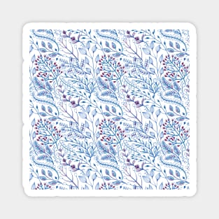 Girly Floral Pattern Magnet