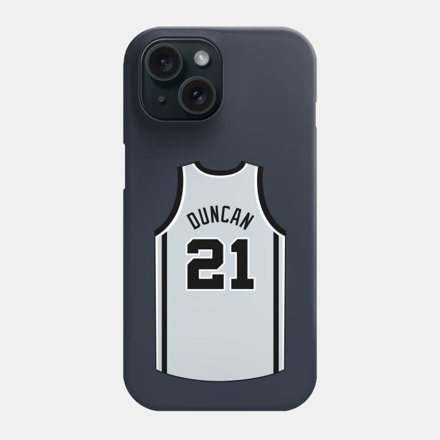 Tim Duncan San Antonio Jersey Qiangy Phone Case by qiangdade