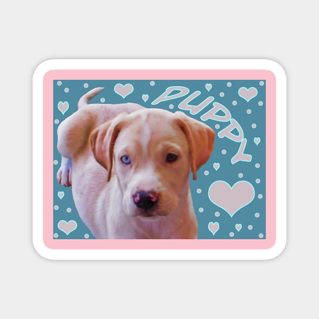 Puppy Love Magnet by PandLCreations