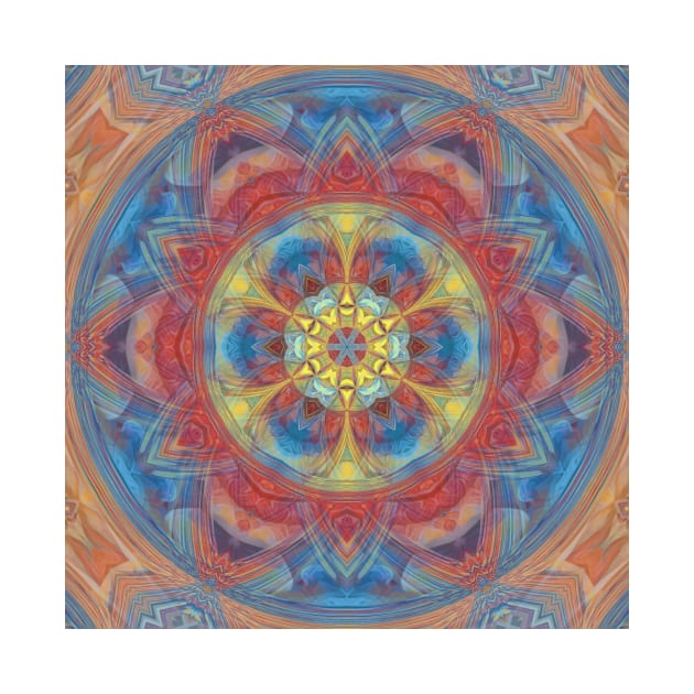 coloured hexagonal intricate kaleidoscope floral fantasy design by mister-john