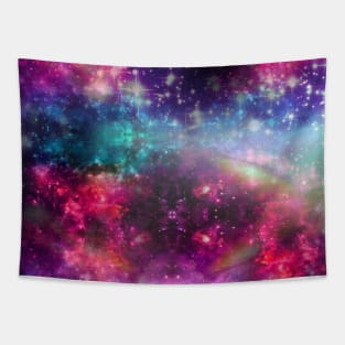 Rainbow Space Texture Tapestry