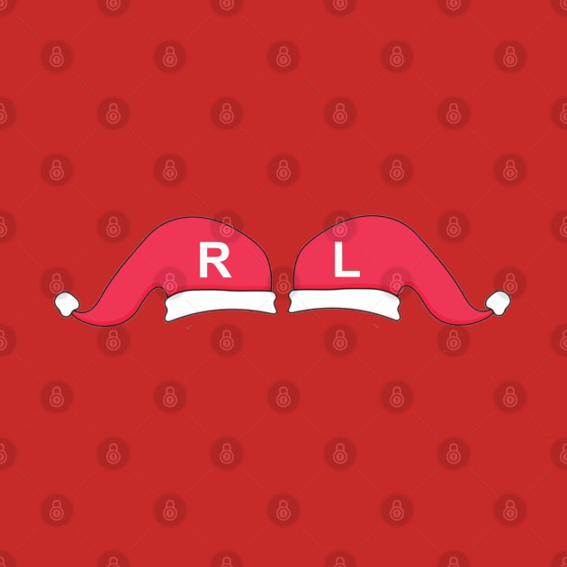 Left and Right Santa Hat X-Ray Markers - Green Background by Humerushumor