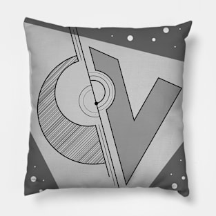 Abstract geometrical figures in space Pillow