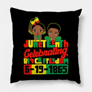 kids Juneteenth Celebrating Black Freedom 1865 Afro American Pillow