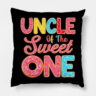 Uncle Of The Sweet One 1St Birthday Donut Family Pillow