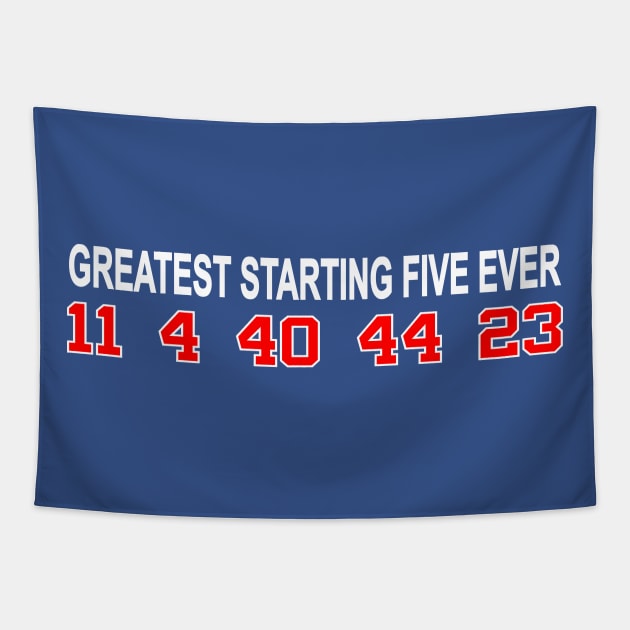 Greatest 5 Ever - Bad Boys Detroit Pistons Tapestry by Retro Sports