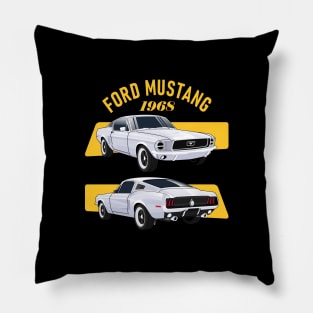 Mustang 1968 classic cars Pillow