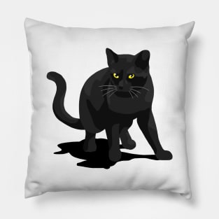 Black Kitty Cat Pillow