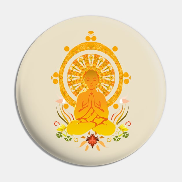 Buddhist Flowers Pin by Shadowsantos