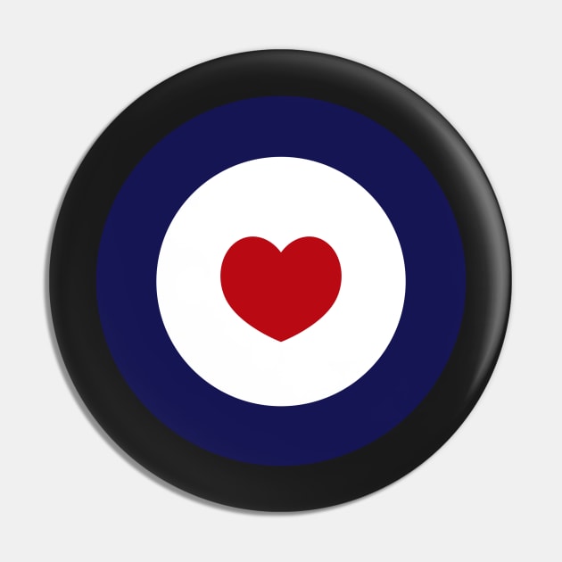 Mod Heart - Black Background Pin by xxxJxxx