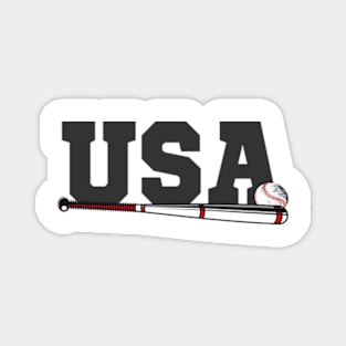 4th of july  baseball lovers usa flag Magnet