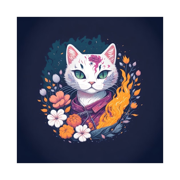 Floral Cat by Fanbros_art