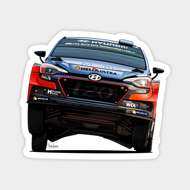 Hyundai i20 WRC Magnet by Mario Ramos Rally Art