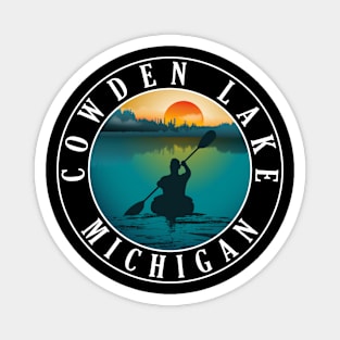 Cowden Lake Kayaking Michigan Sunset Magnet
