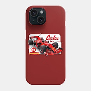 Carlos Sainz, ferrari, formula 1, F1 Phone Case