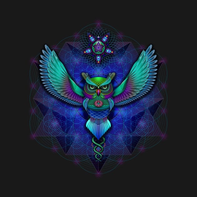 Sacred Geometry Owl by MushroomDreams