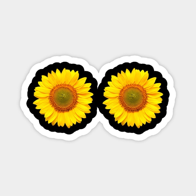 Sunflower Boobs T Shirt Gift For Women Love Flowers Magnet by Fowlerbg